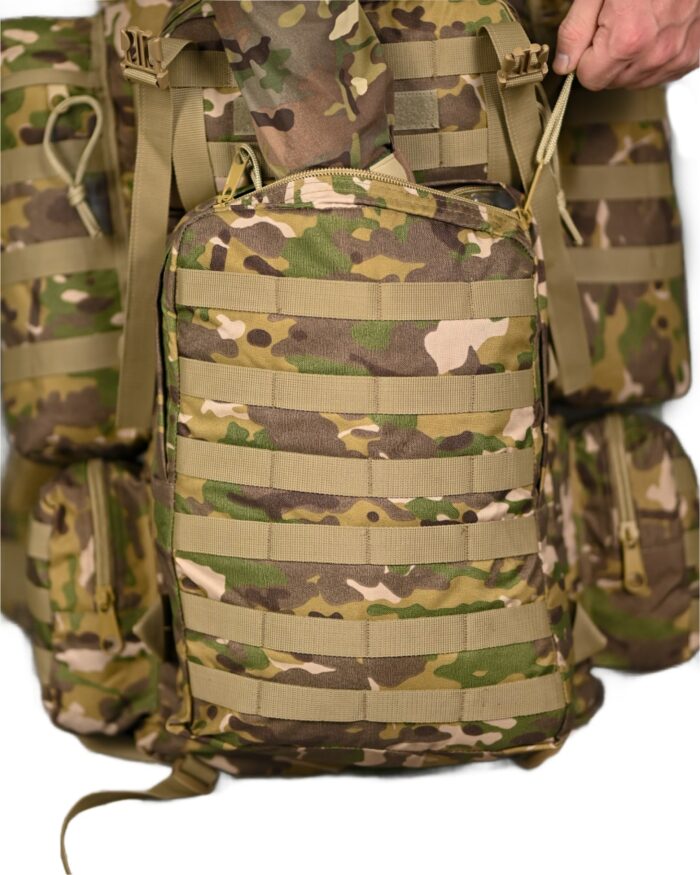 Рюкзак тактичний 100+10 л. із зносостійкого, водонепроникного матеріалу МУЛЬТИКАМ - Зображення 7
