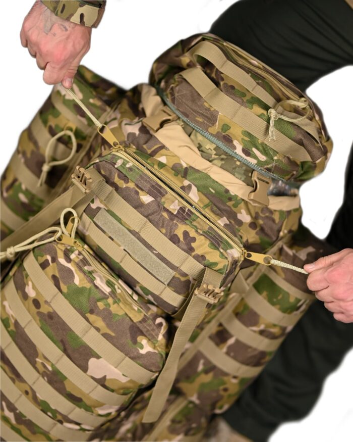 Рюкзак тактичний 100+10 л. із зносостійкого, водонепроникного матеріалу МУЛЬТИКАМ - Зображення 9