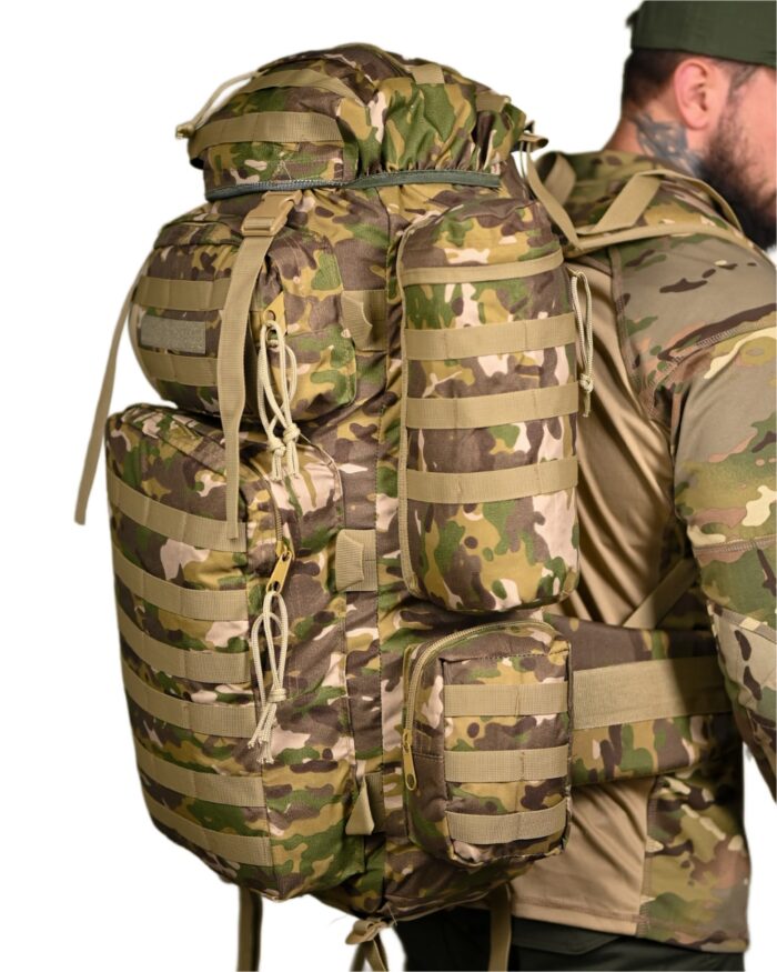 Рюкзак тактичний 100+10 л. із зносостійкого, водонепроникного матеріалу МУЛЬТИКАМ - Зображення 11