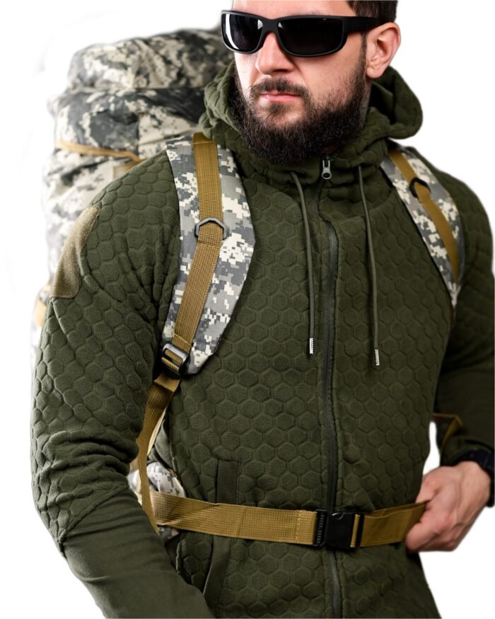 Рюкзак тактичний 70 л. із зносостійкого, водонепроникного матеріалу ПІКСЕЛЬ - Зображення 3