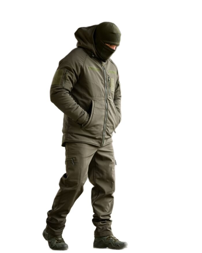 Зимовий тактичний костюм Softshell 5в1 Softshell + Omni-Heat Оливковий - Зображення 4