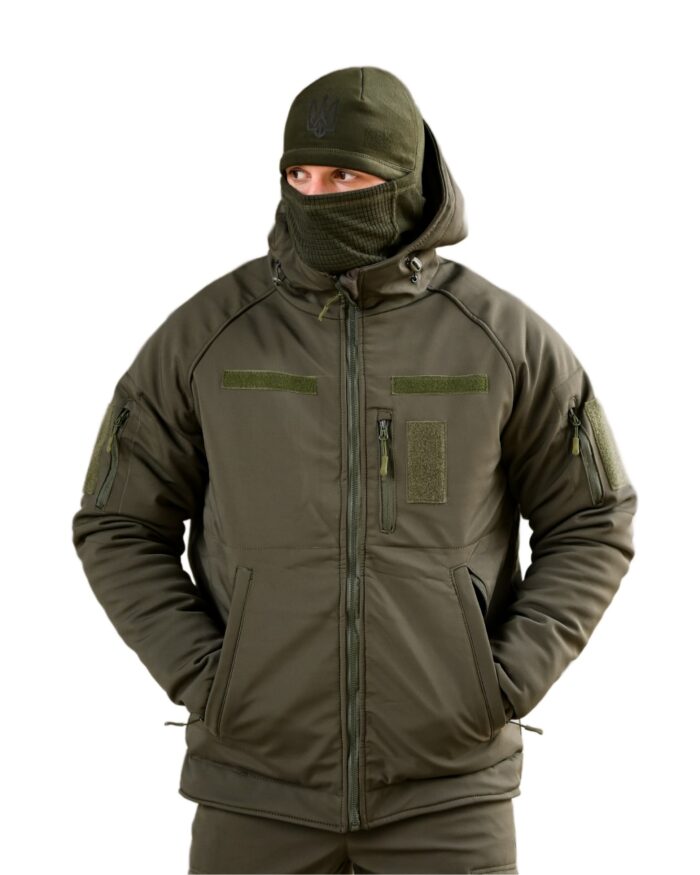 Зимовий тактичний костюм Softshell 5в1 Softshell + Omni-Heat Оливковий - Зображення 6
