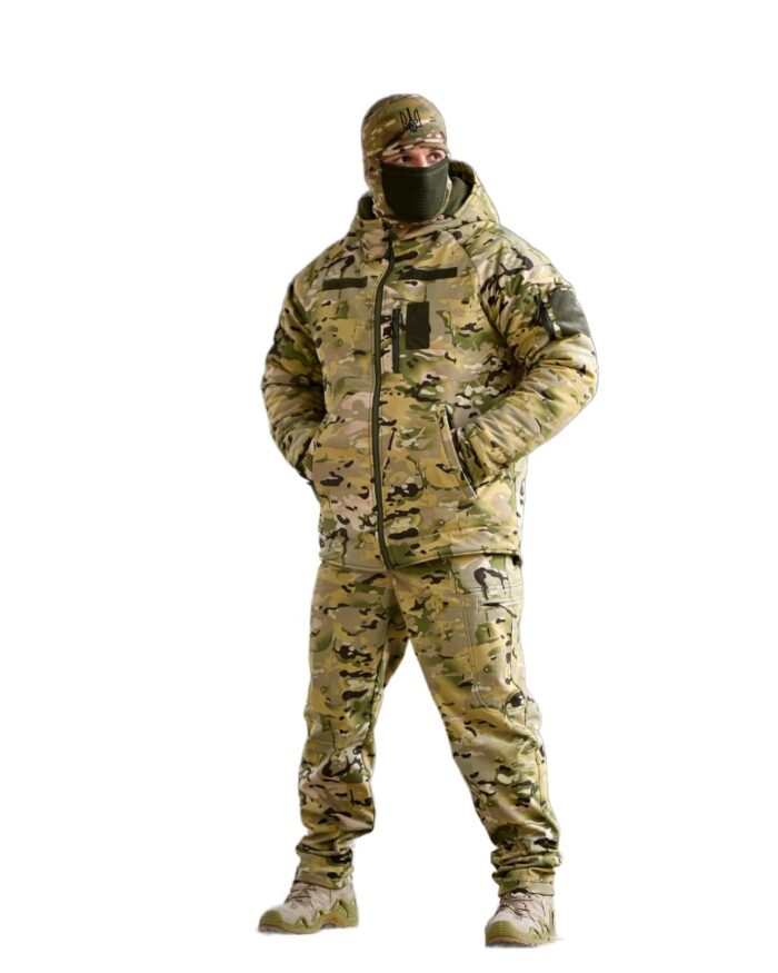 Зимовий тактичний костюм Softshell 5в1 Softshell + Omni-Heat Мультикам - Зображення 3