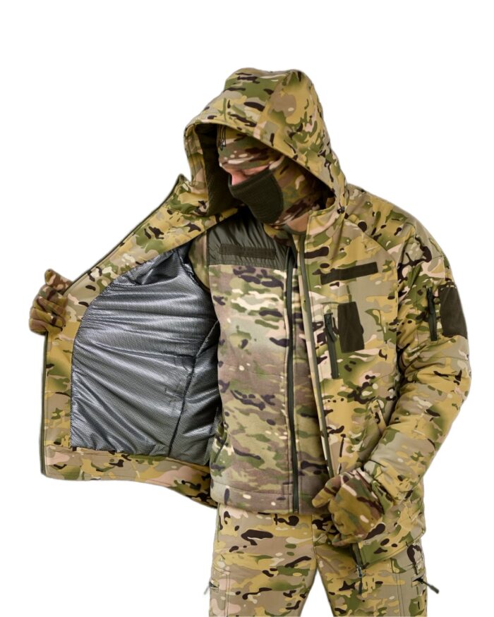 Зимовий тактичний костюм Softshell 5в1 Softshell + Omni-Heat Мультикам - Зображення 7