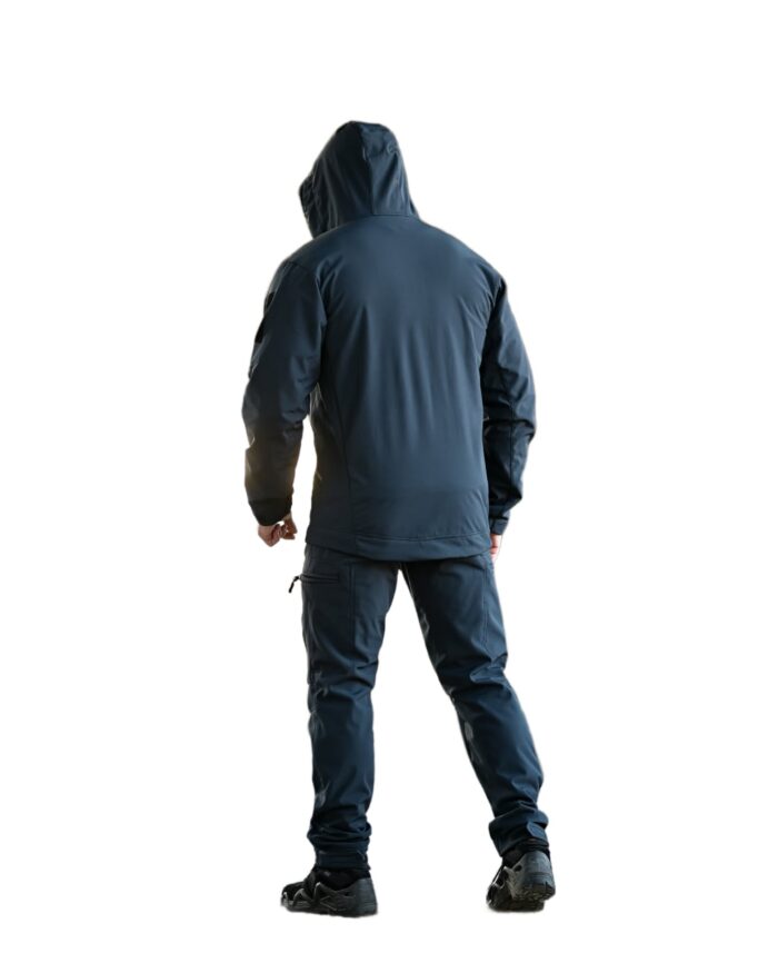 Утеплений тактичний костюм Softshell 5в1 Softshell + Fleece Set Синій - Зображення 5