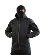 Утеплений тактичний костюм Softshell 5в1 Softshell + Fleece Set Чорний - Зображення 7