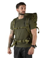 Рюкзак тактичний 100 л. рамний з водонепроникного матеріалу ОЛИВКОВИЙ - Зображення 3