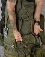 Рюкзак тактичний 100 л. рамний з водонепроникного матеріалу ОЛИВКОВИЙ - Зображення 7