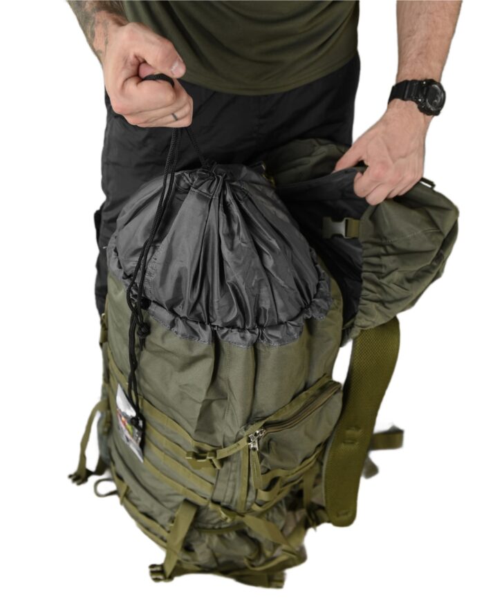 Рюкзак тактичний 100 л. рамний з водонепроникного матеріалу ОЛИВКОВИЙ - Зображення 8