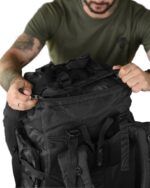 Рюкзак тактичний 100 л. рамний з водонепроникного матеріалу ЧОРНИЙ - Зображення 3