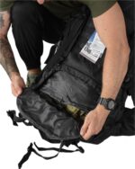 Рюкзак тактичний 100 л. рамний з водонепроникного матеріалу ЧОРНИЙ - Зображення 4