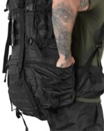 Рюкзак тактичний 100 л. рамний з водонепроникного матеріалу ЧОРНИЙ - Зображення 8