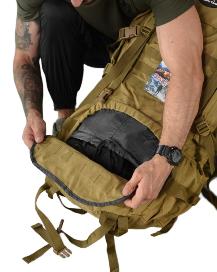 Рюкзак тактичний 100 л. рамний з водонепроникного матеріалу КОЙОТ - Зображення 6