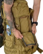 Рюкзак тактичний 100 л. рамний з водонепроникного матеріалу КОЙОТ - Зображення 7