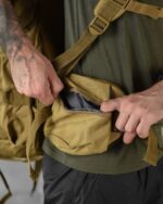 Рюкзак тактичний 100 л. рамний з водонепроникного матеріалу КОЙОТ - Зображення 9