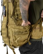 Рюкзак тактичний 100 л. рамний з водонепроникного матеріалу КОЙОТ - Зображення 10
