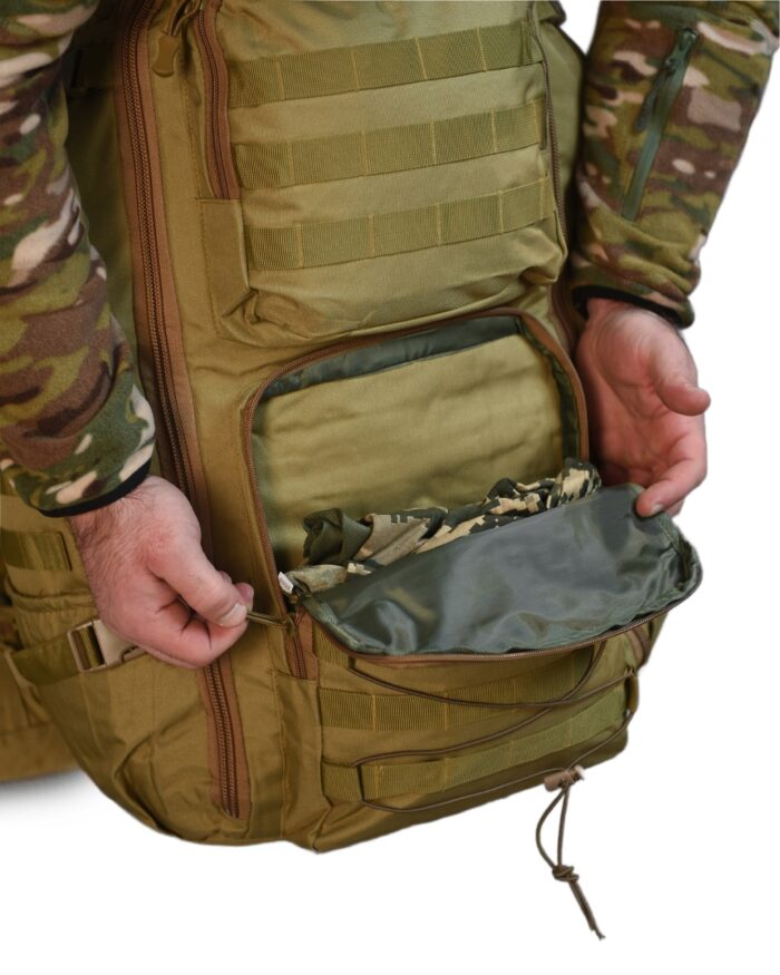 Рюкзак тактичний 100 л. рамний з водонепроникного матеріалу Cordura 1000D - Зображення 6