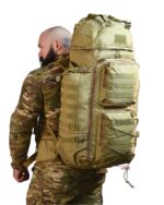 Рюкзак тактичний 100 л. рамний з водонепроникного матеріалу Cordura 1000D