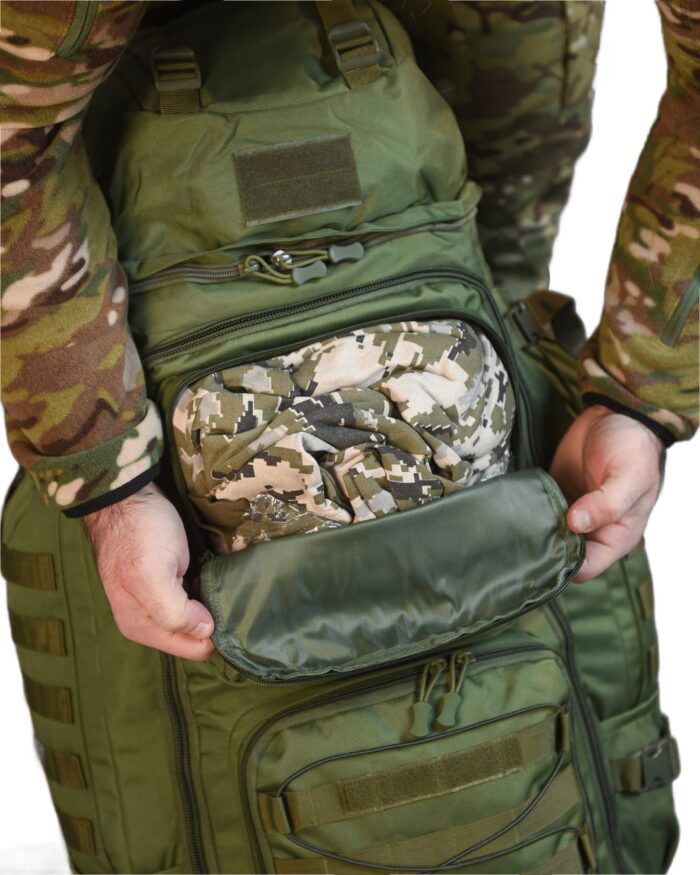 Рюкзак тактичний 100 л. рамний з водонепроникного матеріалу Cordura 1000D - Зображення 10