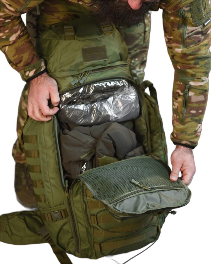 Рюкзак тактичний 100 л. рамний з водонепроникного матеріалу Cordura 1000D - Зображення 11