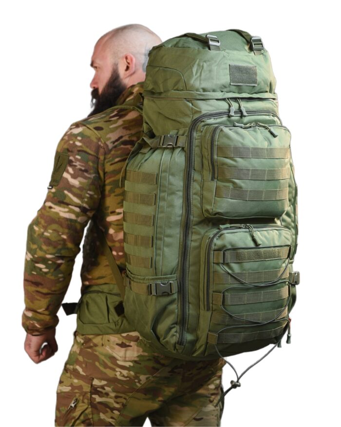 Рюкзак тактичний 100 л. рамний з водонепроникного матеріалу Cordura 1000D - Зображення 1