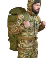 Рюкзак тактичний 80 л. з водонепроникного матеріалу ОЛИВА - Зображення 3