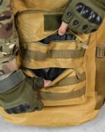 Рюкзак тактичний 60 л. з водонепроникного матеріалу КОЙОТ - Зображення 5