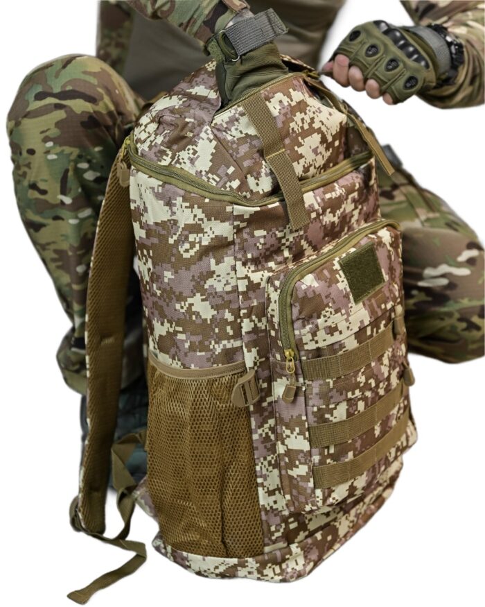Рюкзак тактичний 60 л. з водонепроникного матеріалу ПІКСЕЛЬ - Зображення 3