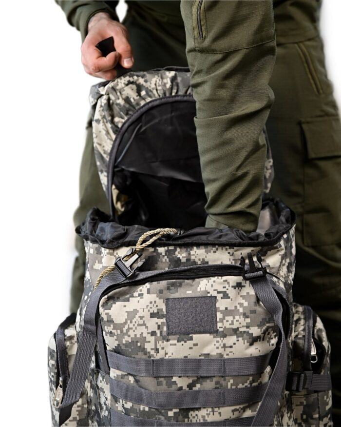 Рюкзак тактичний 50 л. із зносостійкого, водонепроникного матеріалу ПІКСЕЛЬ - Зображення 5