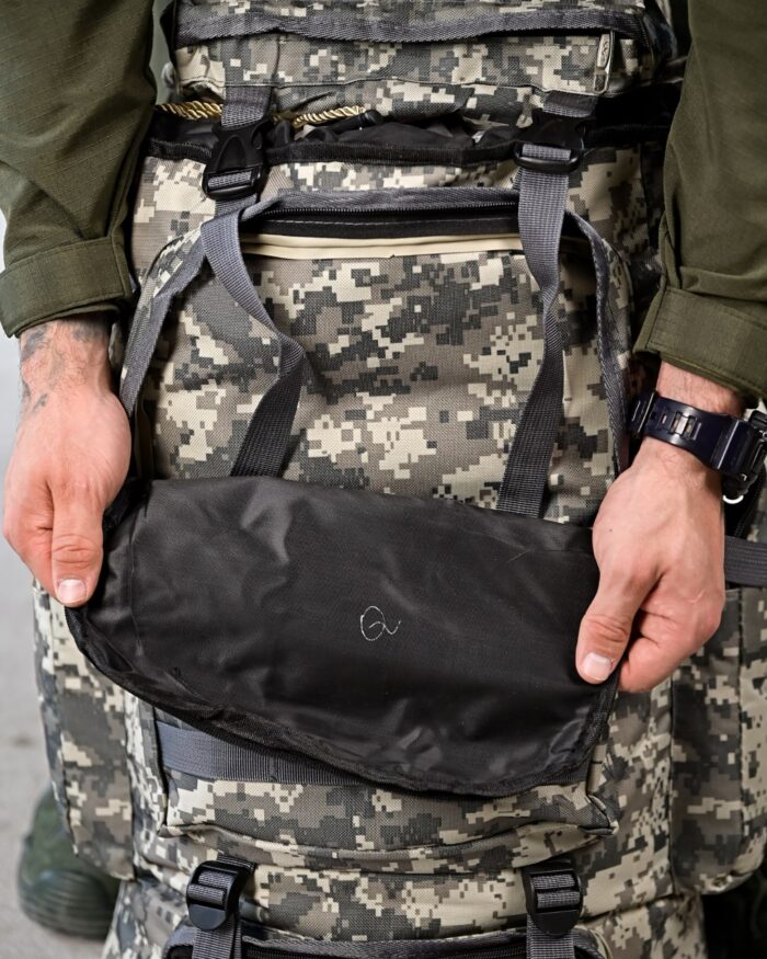 Рюкзак тактичний 50 л. із зносостійкого, водонепроникного матеріалу ПІКСЕЛЬ - Зображення 7