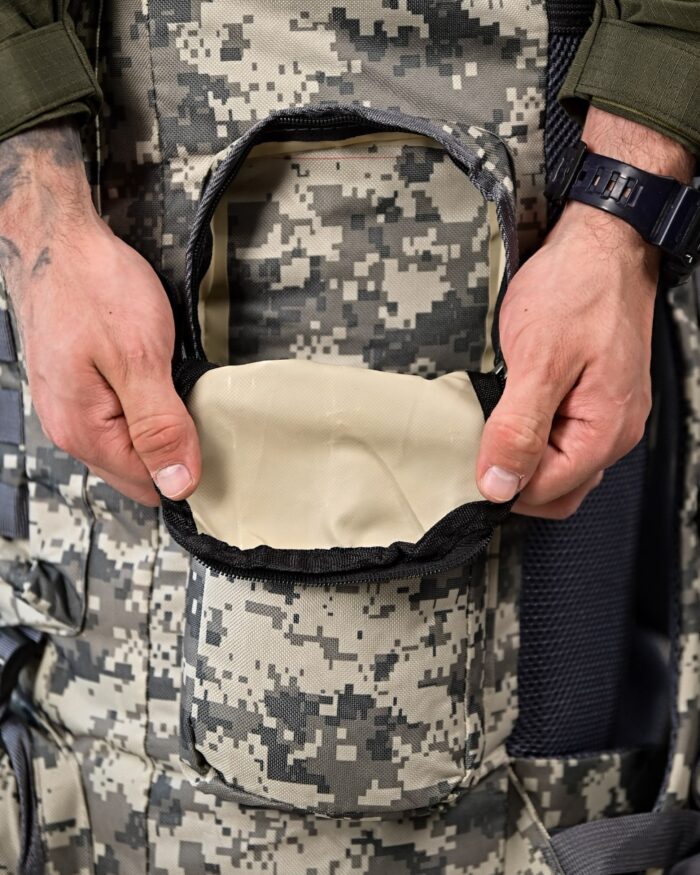 Рюкзак тактичний 50 л. із зносостійкого, водонепроникного матеріалу ПІКСЕЛЬ - Зображення 8