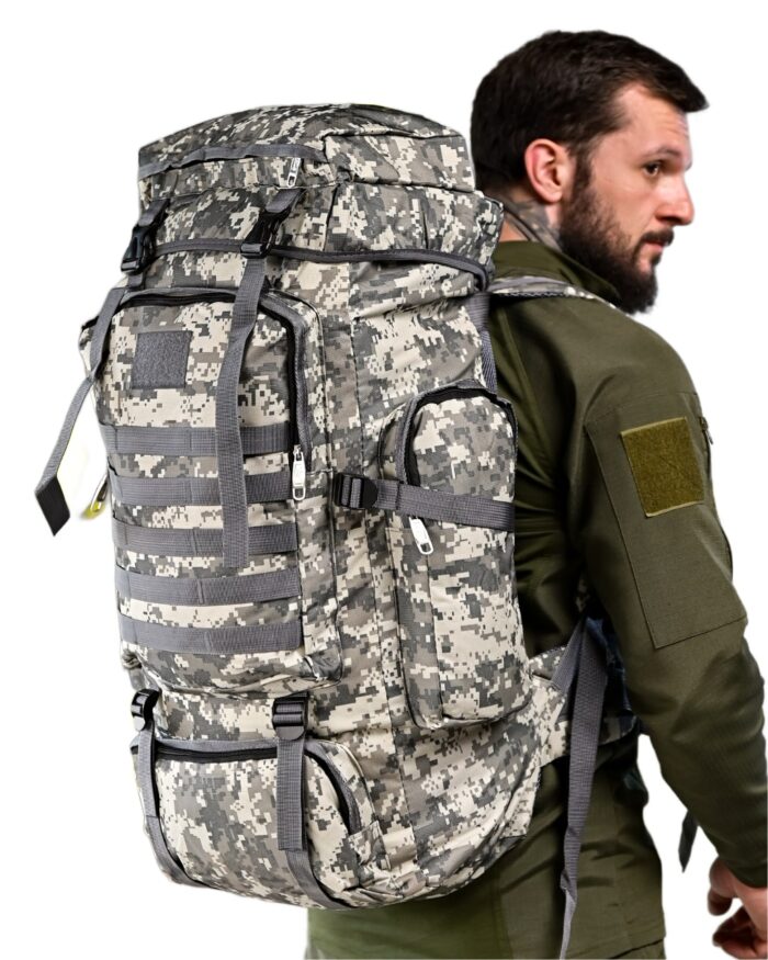 Рюкзак тактичний 50 л. із зносостійкого, водонепроникного матеріалу ПІКСЕЛЬ - Зображення 1