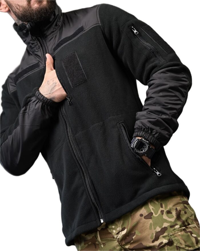 Тактична флісова кофта Polar 250 Чорний - Зображення 4