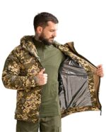 Зимова тактична куртка Softshell + Omni-Heat -20°C Піксель ММ-14