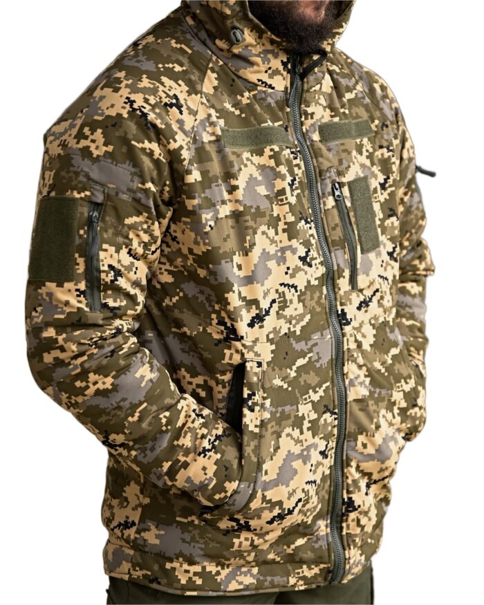 Зимова тактична куртка Softshell + Omni-Heat -20°C Піксель ММ-14 - Зображення 5