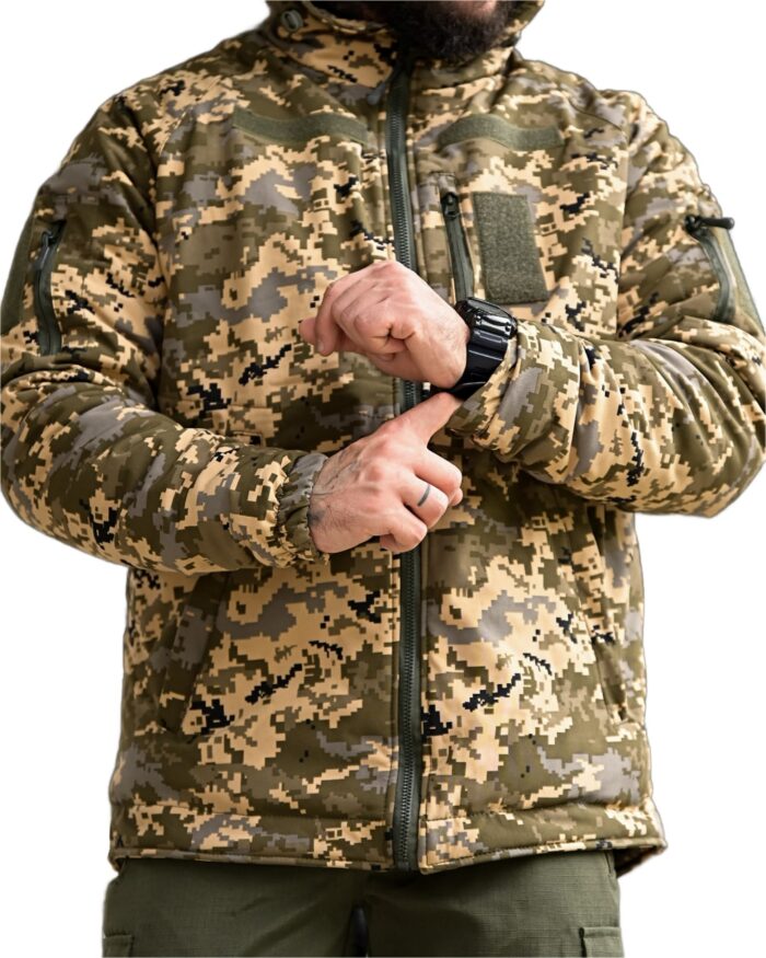 Зимова тактична куртка Softshell + Omni-Heat -20°C Піксель ММ-14 - Зображення 7