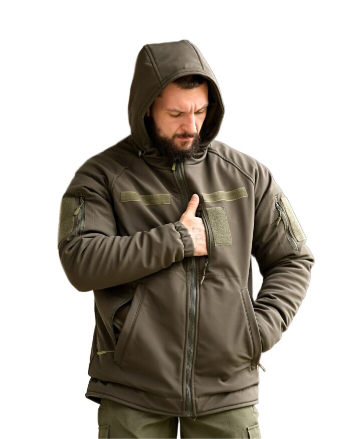 Зимова тактична куртка Softshell + Omni-Heat -20°C Олива - Зображення 3