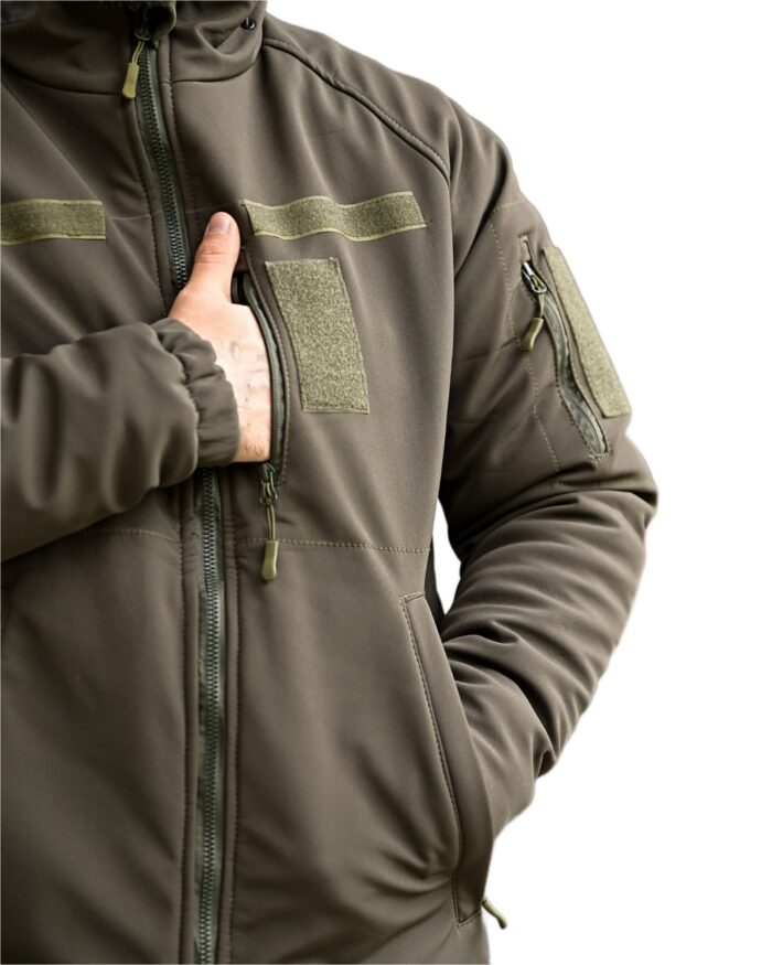 Зимова тактична куртка Softshell + Omni-Heat -20°C Олива - Зображення 4