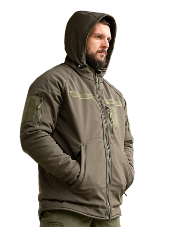 Зимова тактична куртка Softshell + Omni-Heat -20°C Олива - Зображення 5