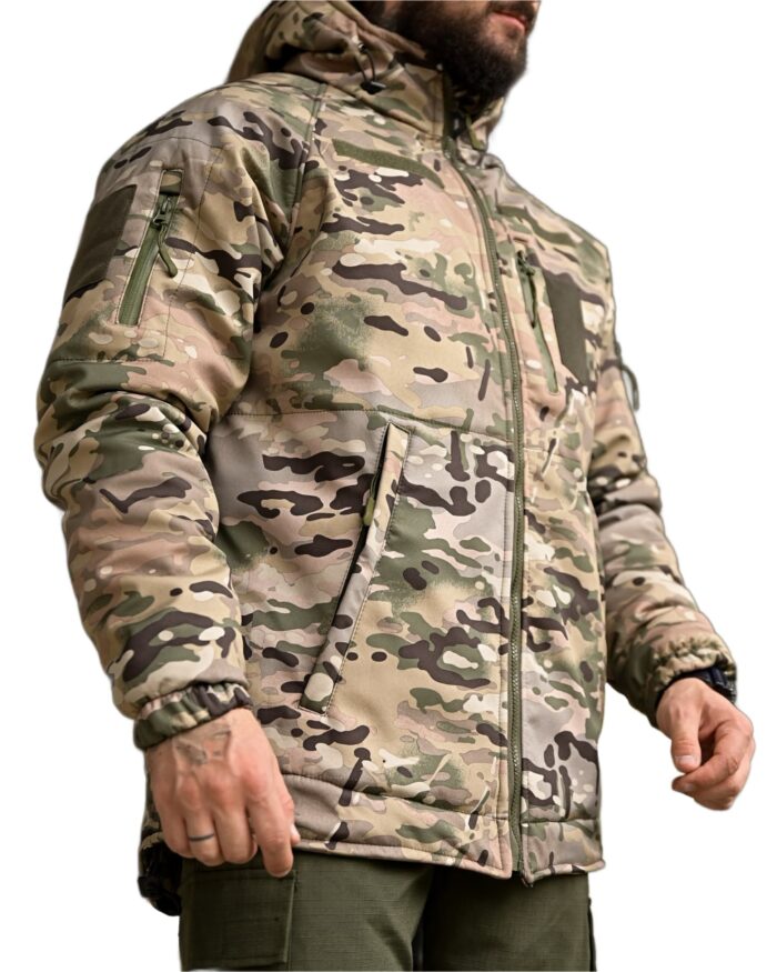 Зимова тактична куртка Softshell + Omni-Heat -20°C Мультикам - Зображення 4