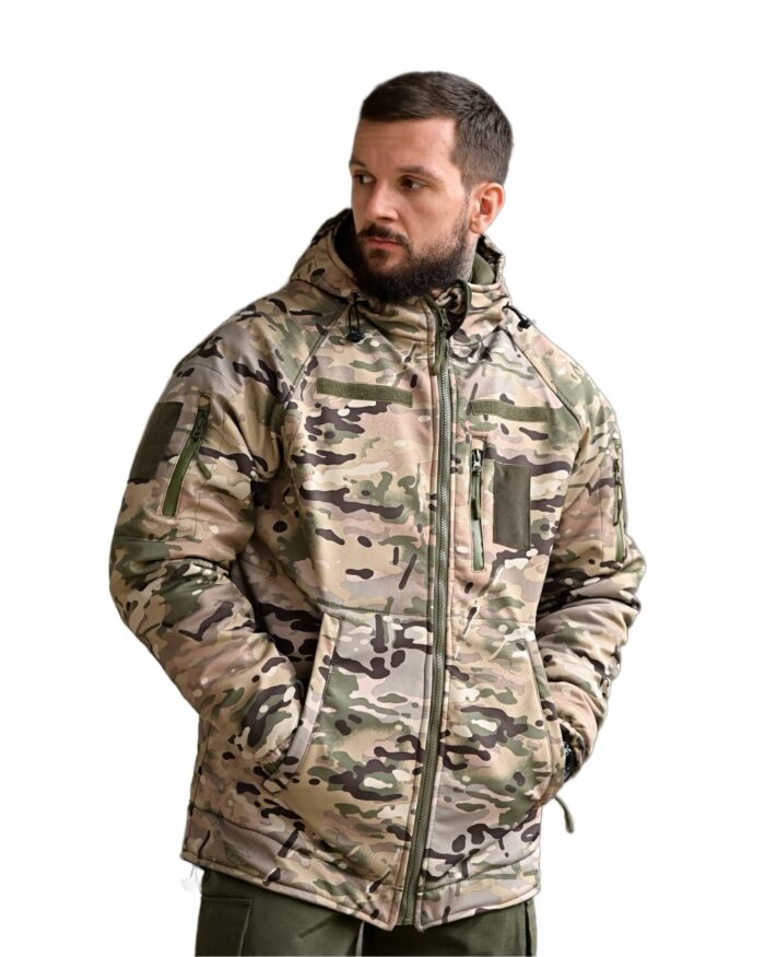 Зимова тактична куртка Softshell + Omni-Heat -20°C Мультикам - Зображення 7