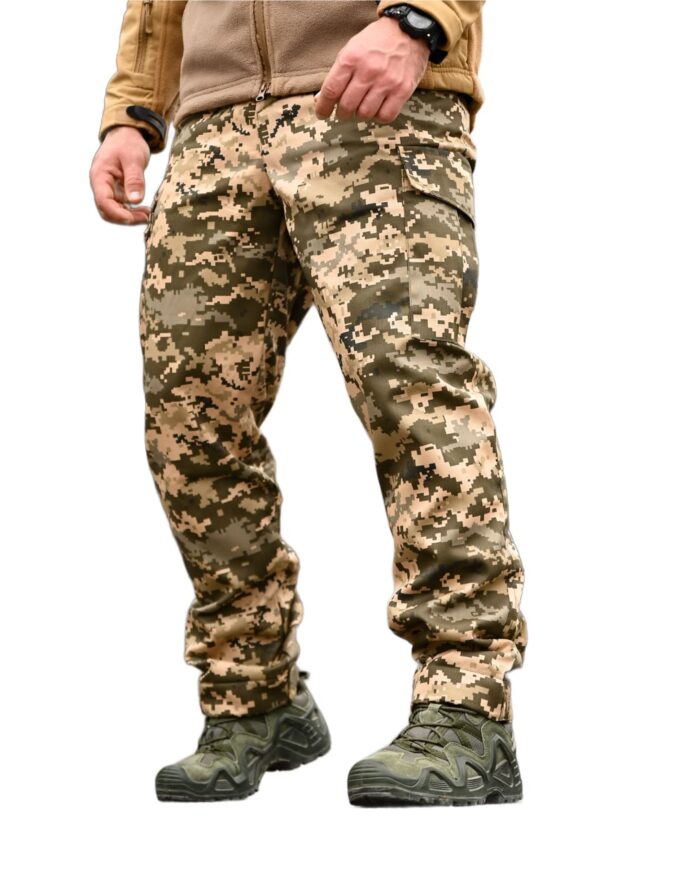 Зимові тактичні штани з флісовою підкладкою S - 6XL Піксель - Зображення 1