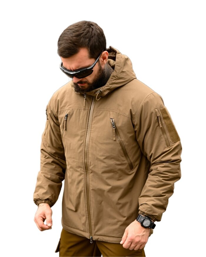 Зимова тактична куртка YINREN Scorpion (Gore Windstopper + G-Loft утеплювач) Койот - Зображення 2