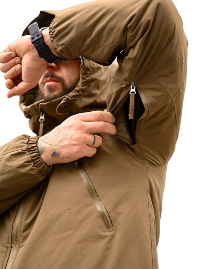 Зимова тактична куртка YINREN Scorpion (Gore Windstopper + G-Loft утеплювач) Койот - Зображення 6