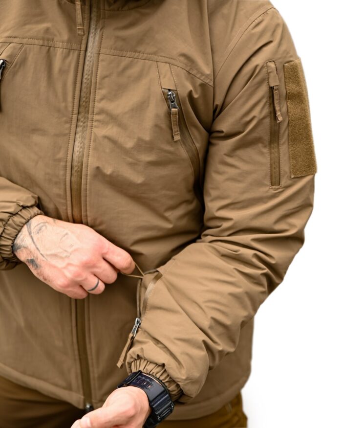 Зимова тактична куртка YINREN Scorpion (Gore Windstopper + G-Loft утеплювач) Койот - Зображення 7