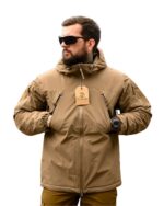 Зимова тактична куртка YINREN Scorpion (Gore Windstopper + G-Loft утеплювач) Койот