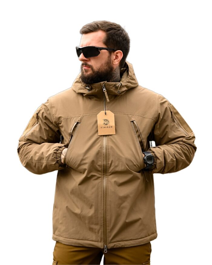 Зимова тактична куртка YINREN Scorpion (Gore Windstopper + G-Loft утеплювач) Койот - Зображення 1