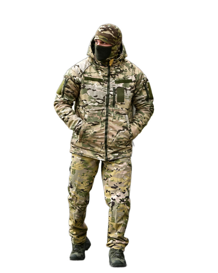 Зимовий тактичний костюм Gamma Force Softshell + Omni-Heat + Slimtex Мультикам - Зображення 3