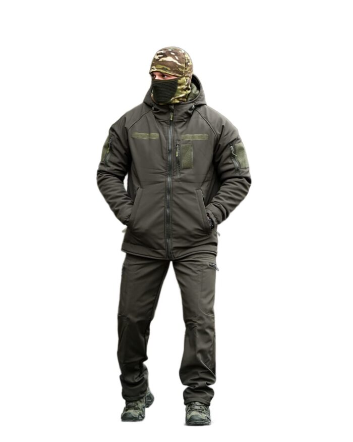Зимовий тактичний костюм Gamma Force Softshell + Omni-Heat + Slimtex Оливковий - Зображення 3