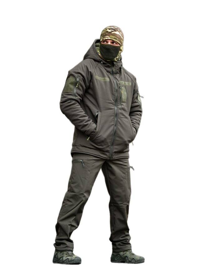 Зимовий тактичний костюм Gamma Force Softshell + Omni-Heat + Slimtex Оливковий - Зображення 4
